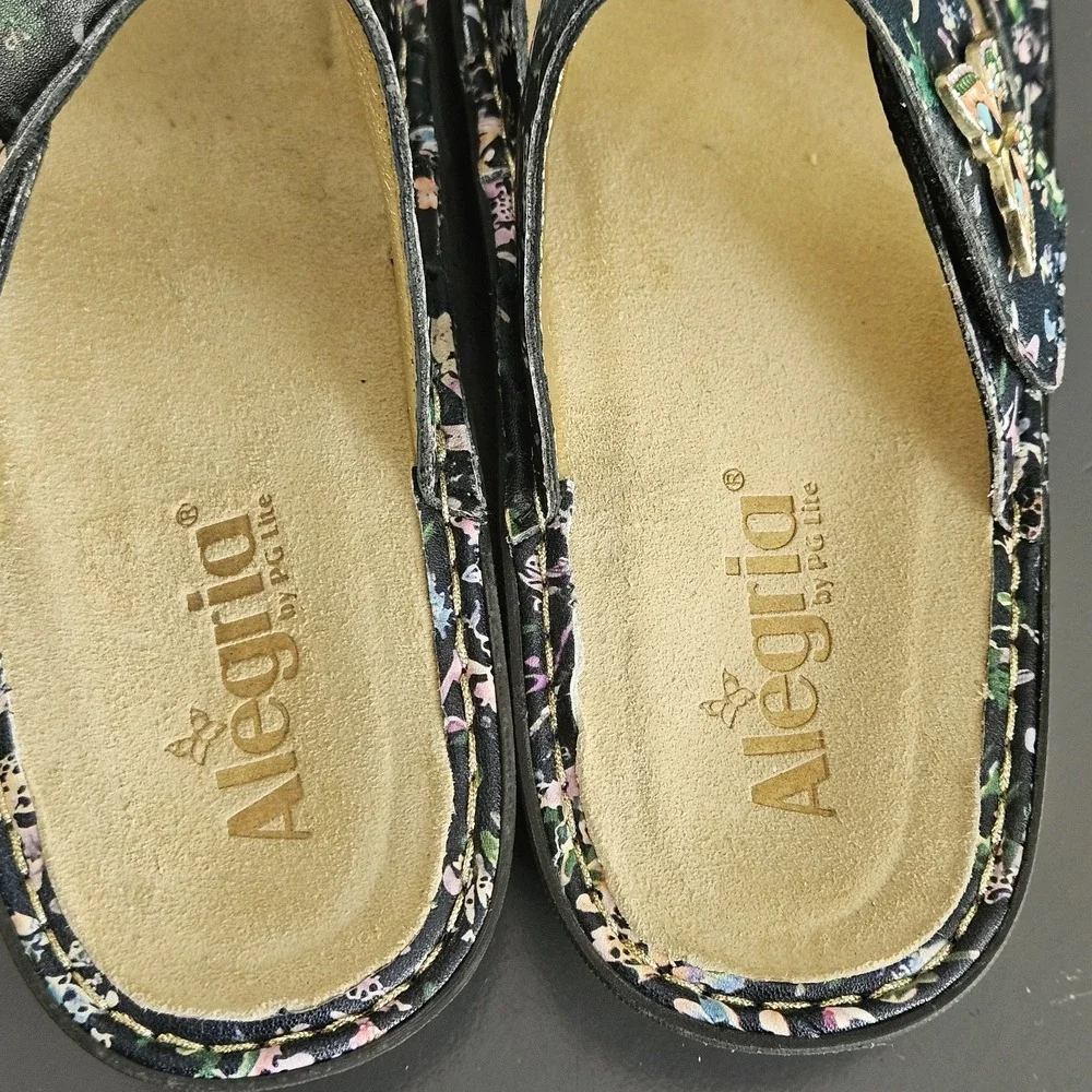 Alegria by PG Lite Sandals Womens 40 Multicolor Leather VIC-7504 Butterfly